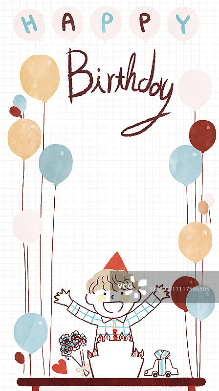 生日插画图片素材