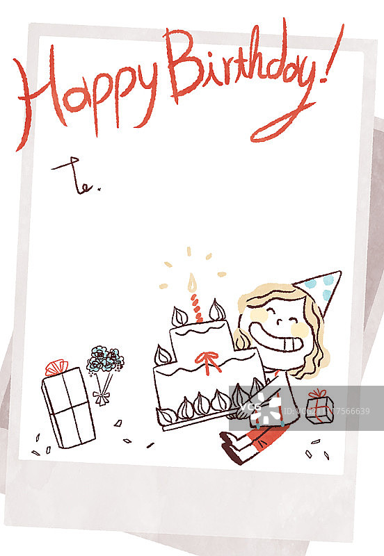 生日明信片边框图片素材