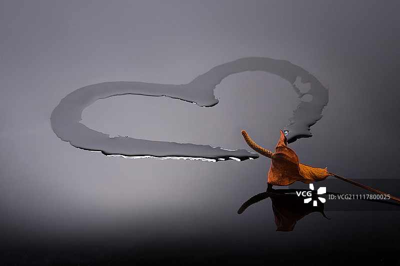 心型水迹图案图片素材