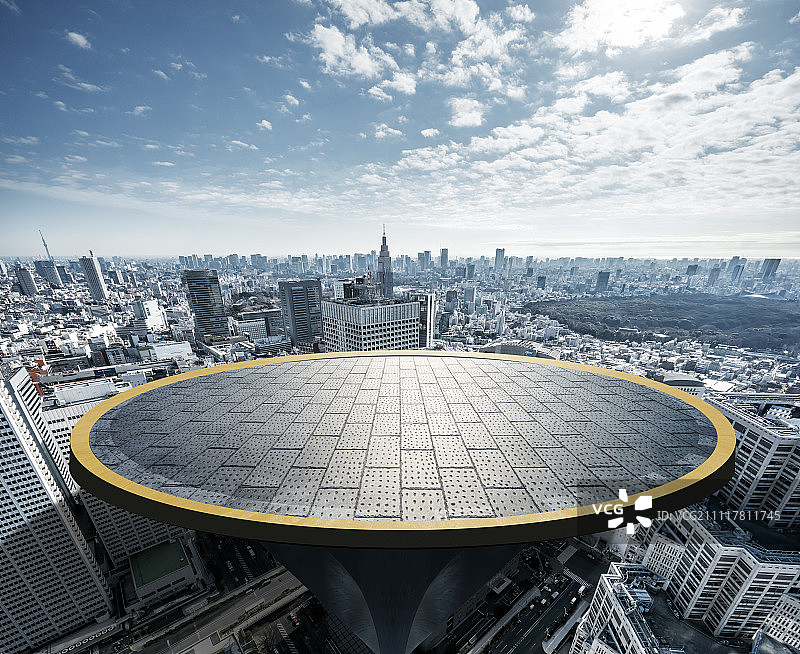 上海城市风光道路平台图片素材