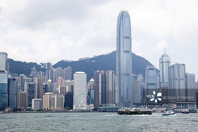 从尖沙咀九龙观望香港中环天际线图片素材