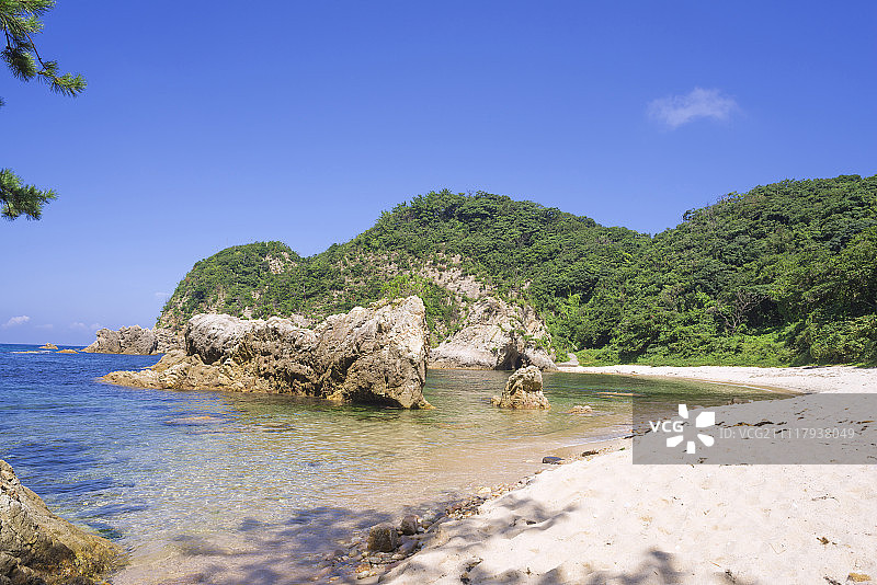 日本鸟取县岩美町浦富海岸图片素材