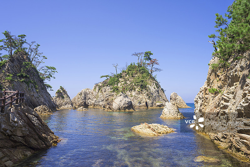 日本鸟取县岩美町浦富海岸图片素材