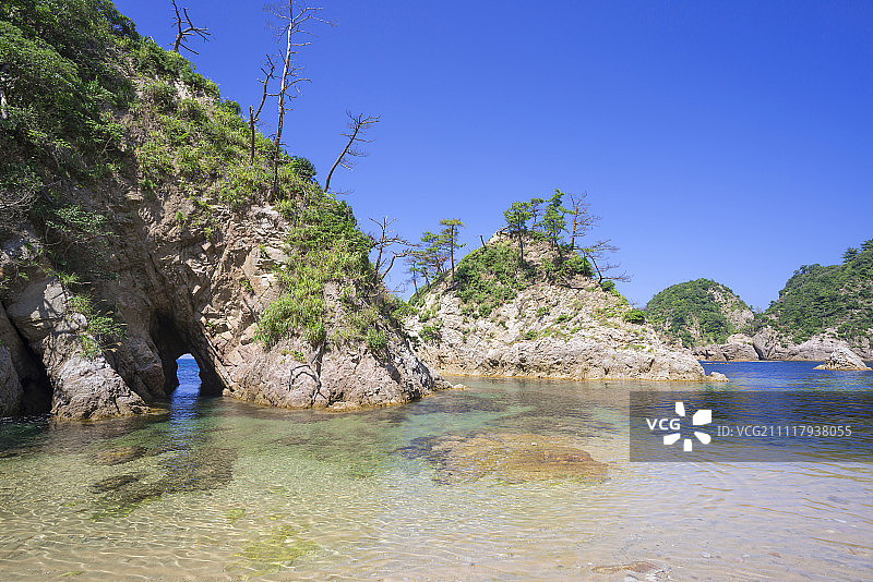 日本鸟取县岩美町浦富海岸图片素材