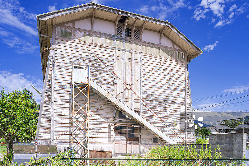 日本滋贺县日野町的旧镰挂小学图片素材