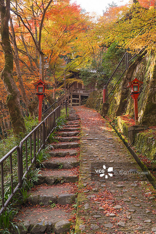 日本京都嵯峨野，爱宕念佛寺的地藏堂图片素材