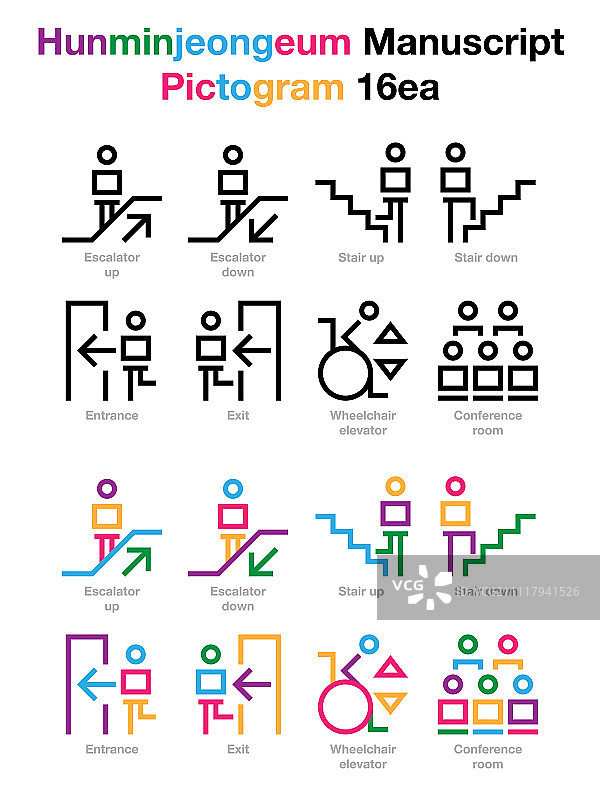 象形图与韩文002图片素材