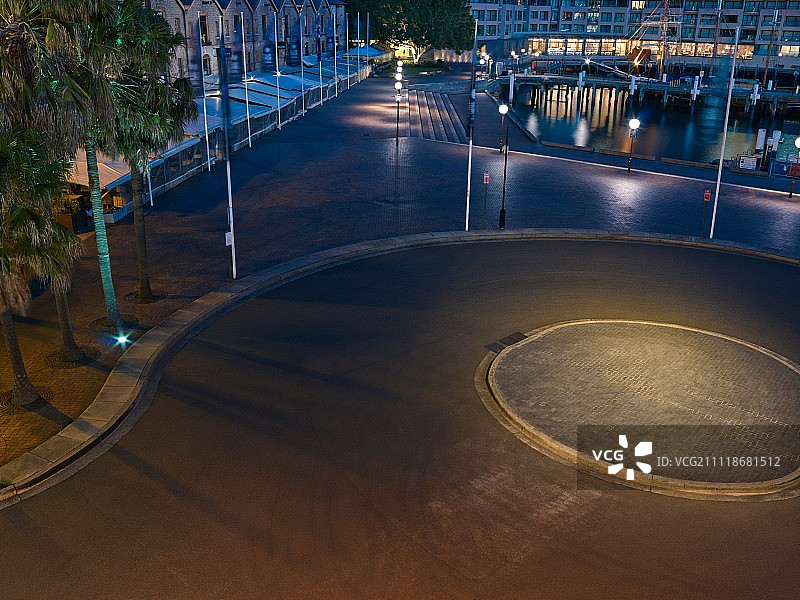 海港边的环岛图片素材