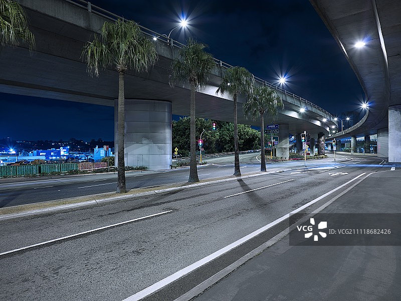 城市立交桥夜景图片素材