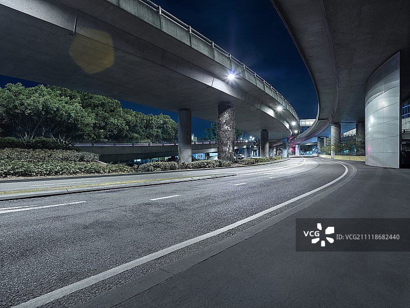 城市立交桥夜景图片素材