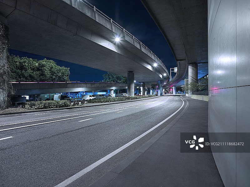 城市立交桥夜景图片素材