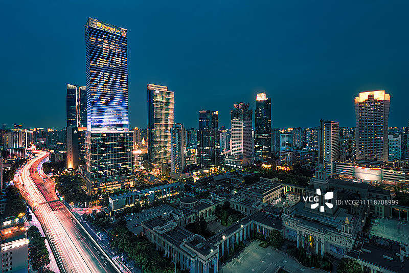 静安入夜图片素材