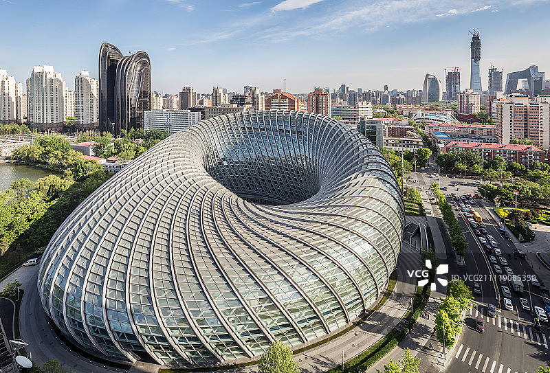 北京地标建筑凤凰传媒中心骏豪中央公园广场朝阳公园国贸CBD图片素材