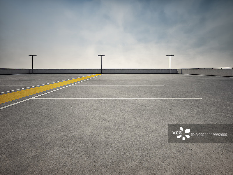 现代开放式屋顶停车场图片素材