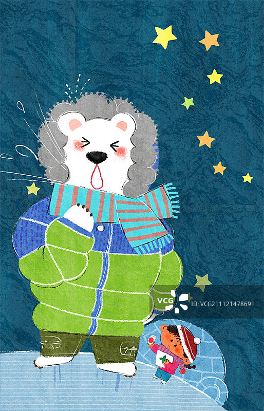 儿童与动物插画图片素材