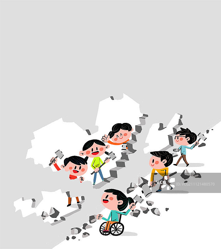 挑战插画图片素材