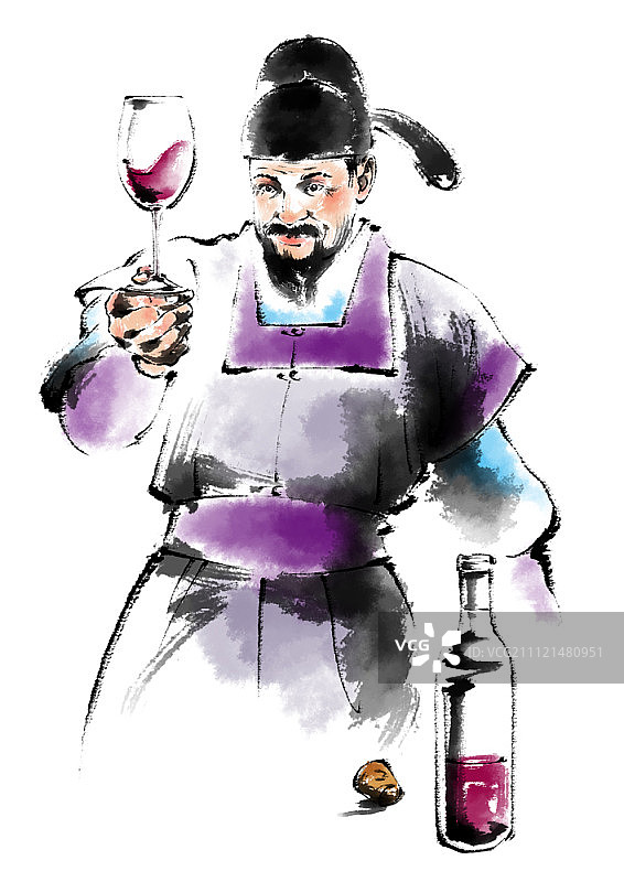 水墨画插图图片素材