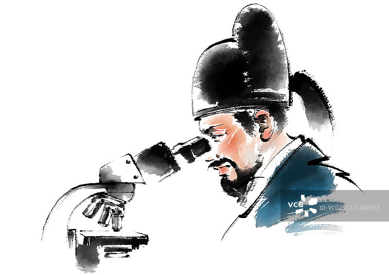 水墨画插图图片素材