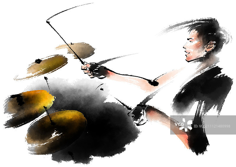 水墨画插图图片素材