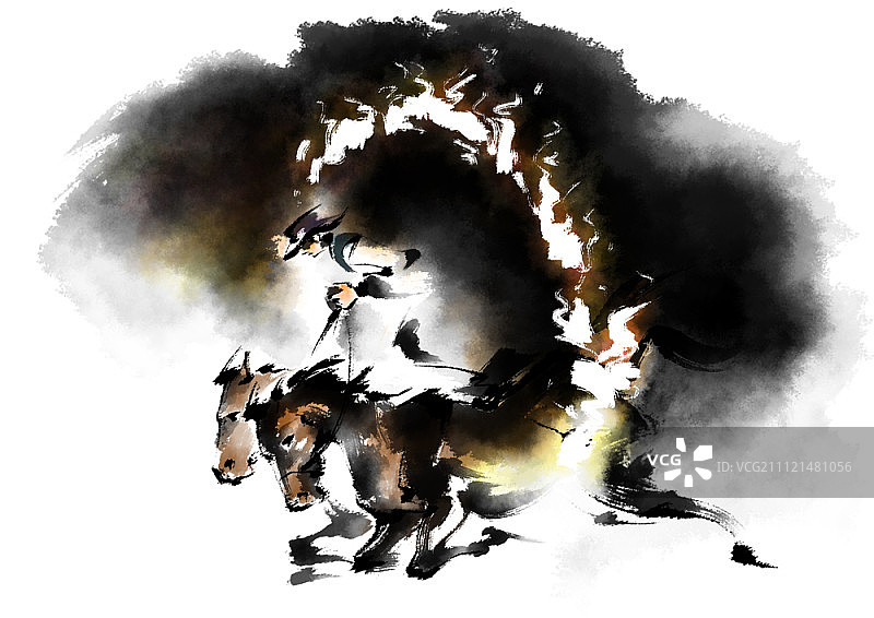 水墨画插图图片素材