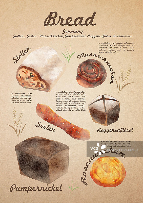 面包插画图片素材