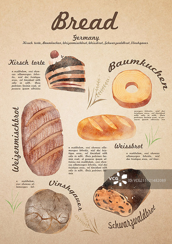 面包插画图片素材