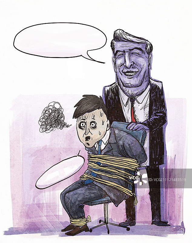 办公室生活的讽刺插图图片素材