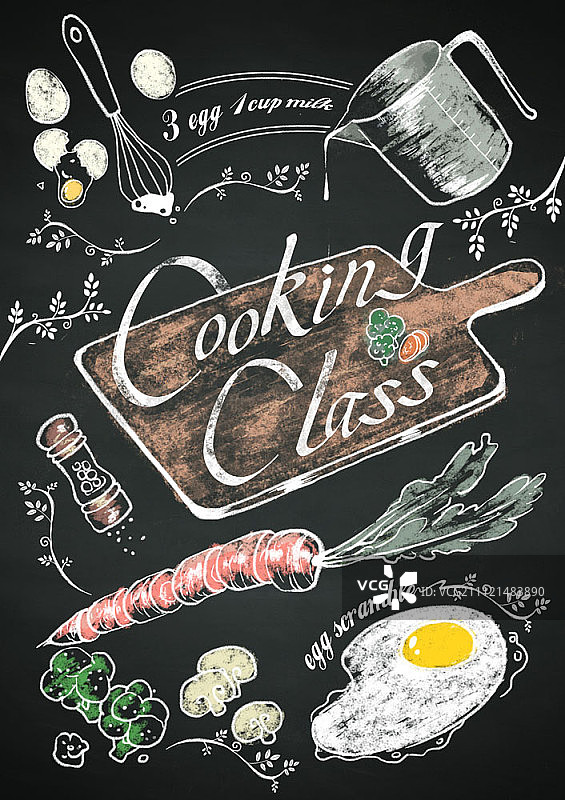 粉笔插画图片素材