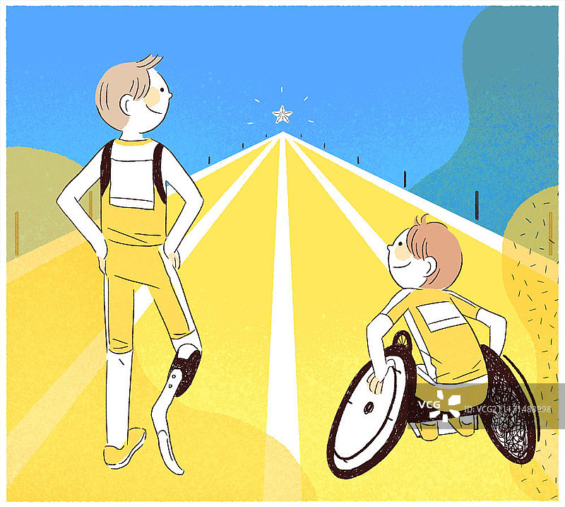 残疾人奥林匹克运动会插画图片素材
