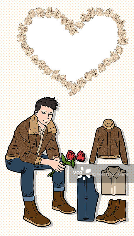 约会服装插画图片素材