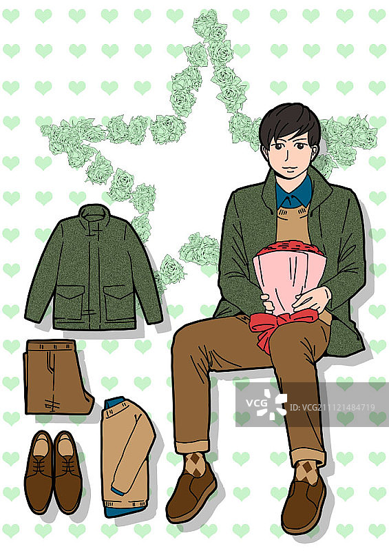 约会服装插画图片素材