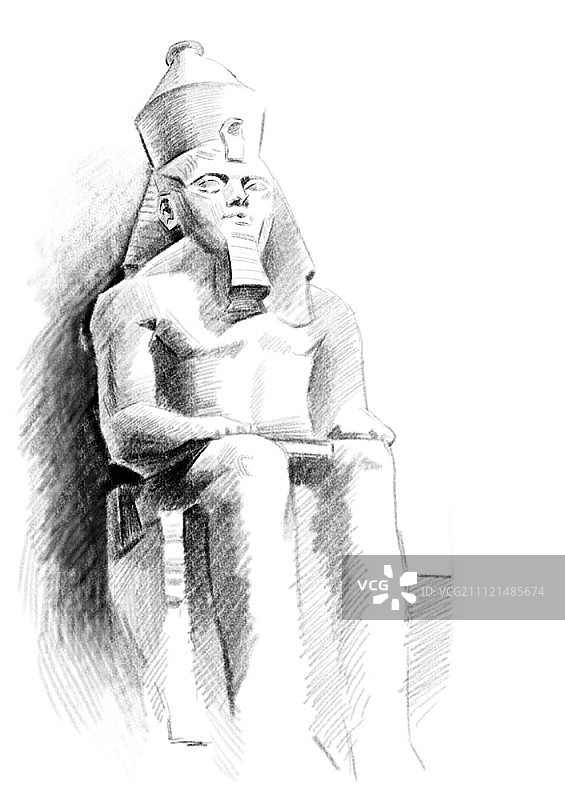 地标建筑速写图片素材