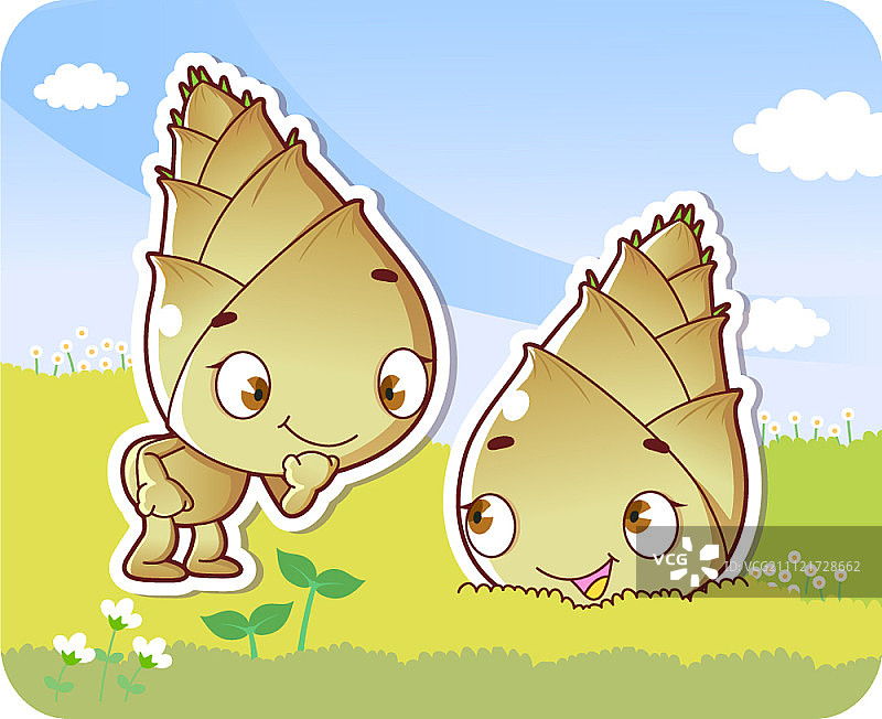 卡通竹笋角色图片素材