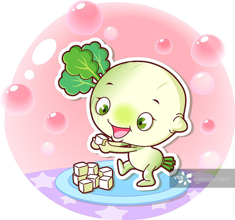 卡通白萝卜角色图片素材