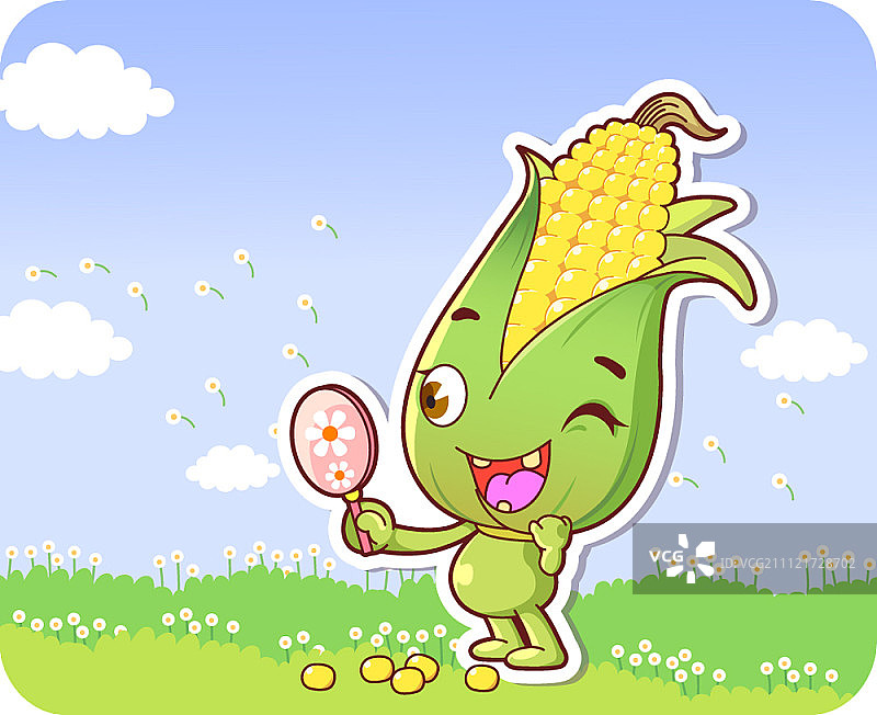 玉米卡通人物图片素材