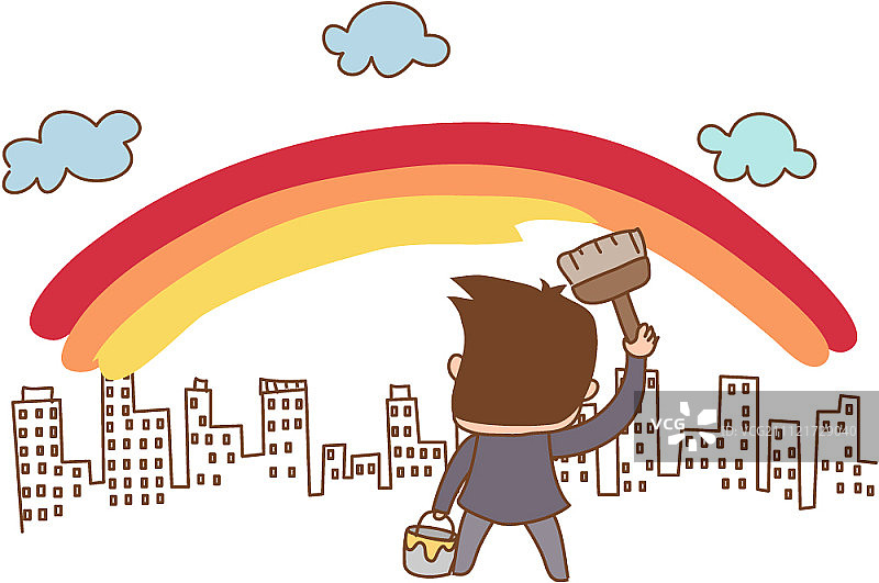 商人角色插画图片素材