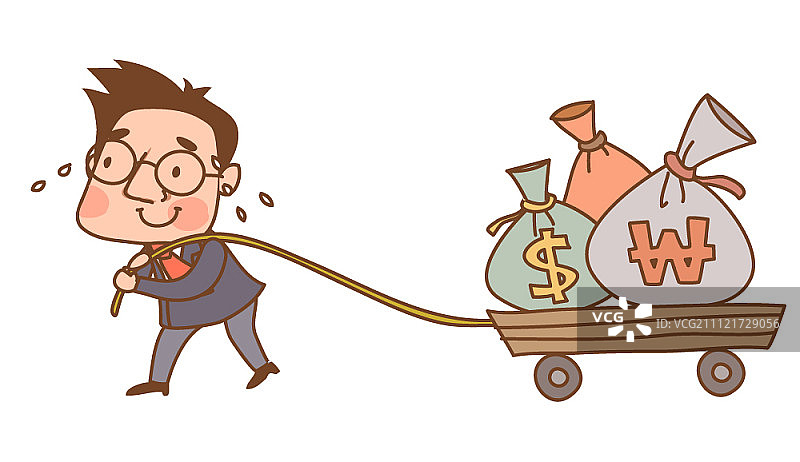 商人角色插画图片素材