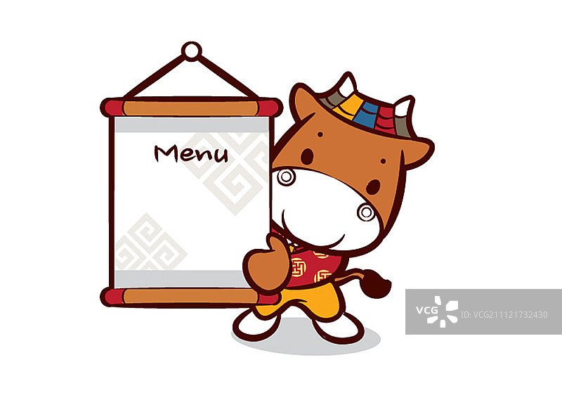 奶牛角色插画图片素材