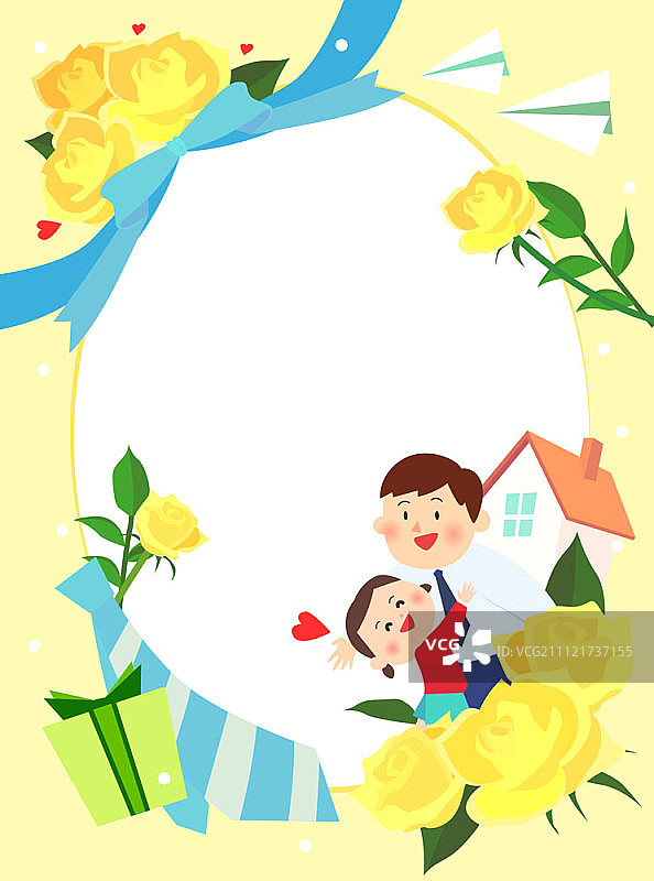 快乐的父女拥抱图片素材