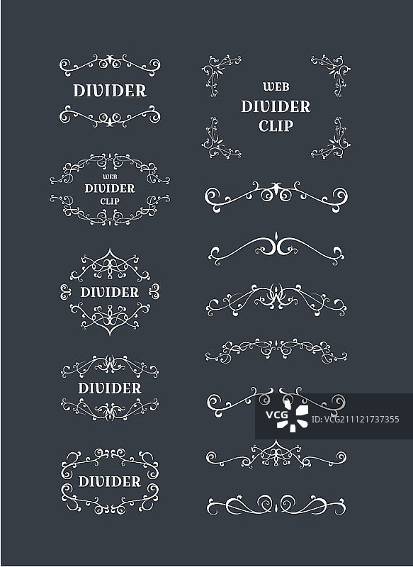 复古装饰和标签素材图片素材