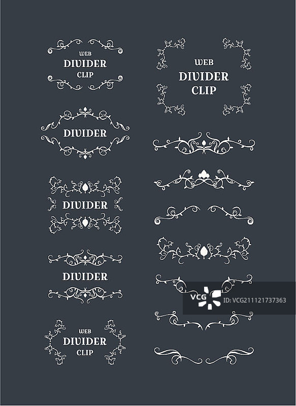 复古装饰和标签素材图片素材