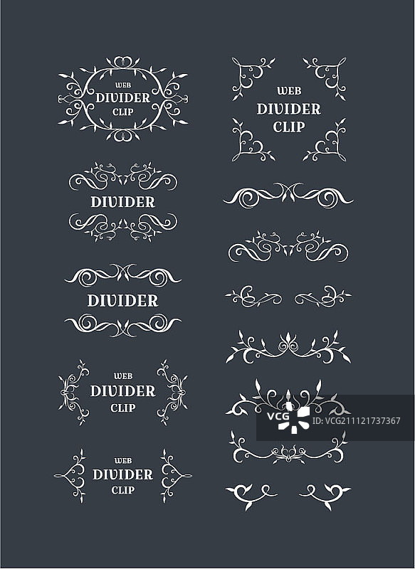 复古装饰和标签素材图片素材