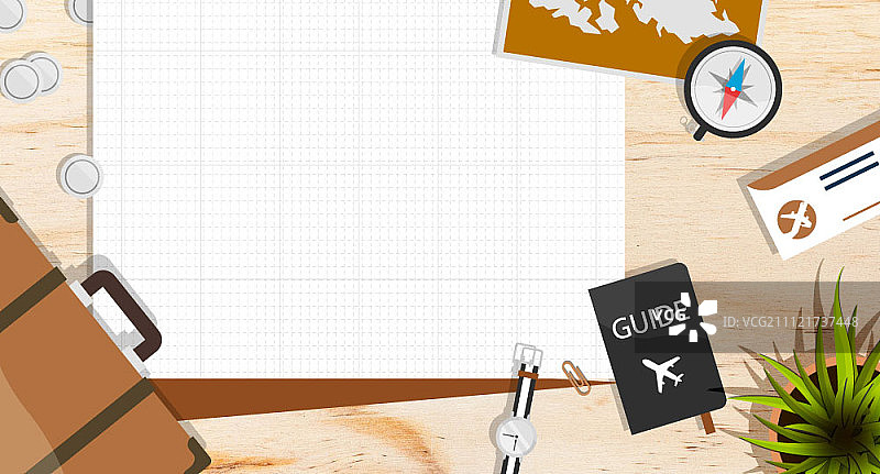 桌上的空白纸张图片素材