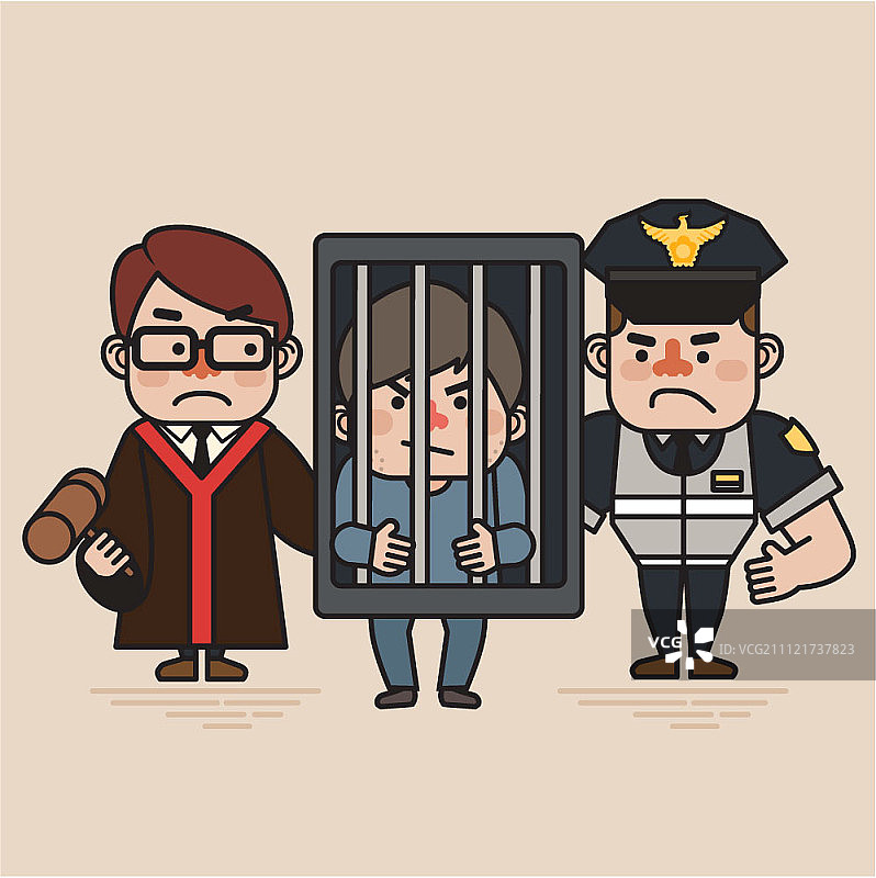 社会犯罪插画图片素材