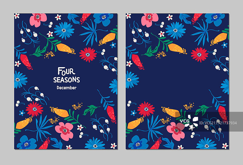 季节性模板布局图片素材