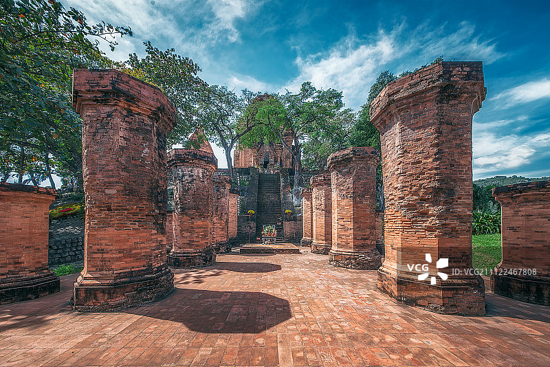 婆那加占婆塔图片素材