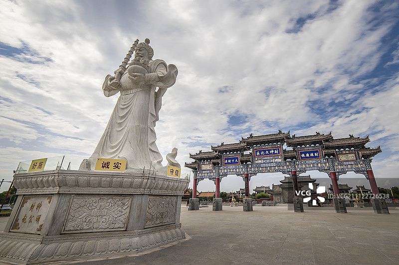 西安楼观赵公明财神庙图片素材