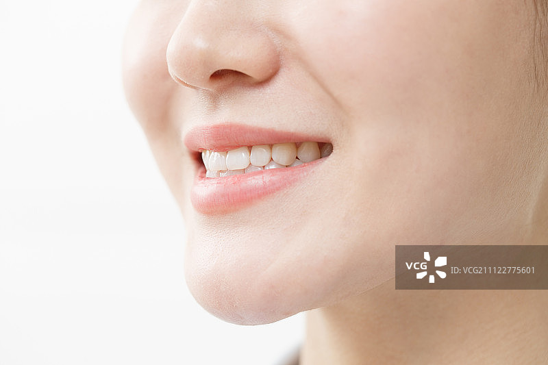 青年女人面部特写图片素材