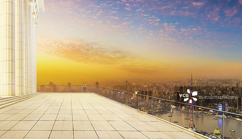 上海城市风光观景平台图片素材