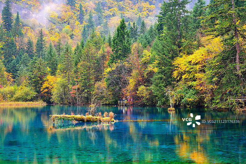 九寨沟五花海风光图片素材